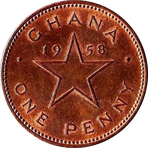 1 пенни 1958 [Гана] — 1