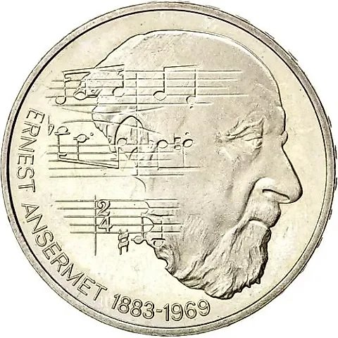 5 Francs 1983, 100th Anniversary of the Birth of Ernest Ansermet [Switzerland] — 1