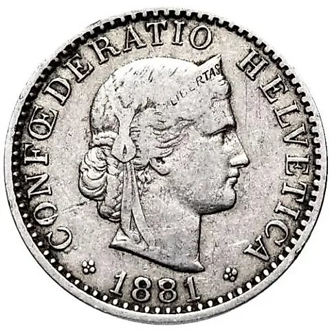 20 Rappen 1881 [Switzerland] — 1