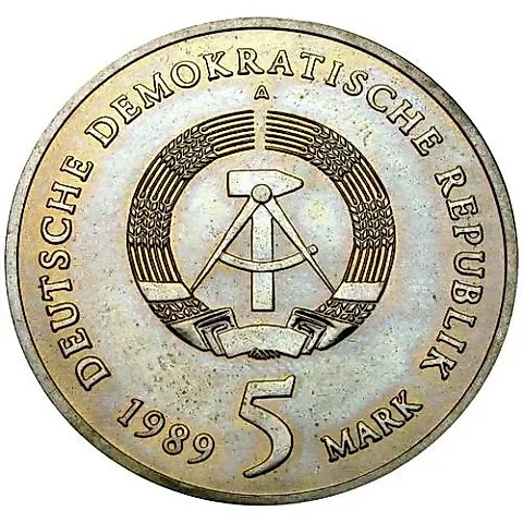 5 Mark 1989, Zwickau [Germany / GDR] — 1