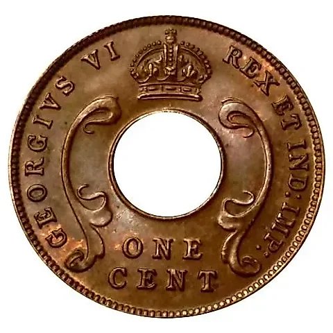 1 Cent 1942, No Letters [East Africa] — 1