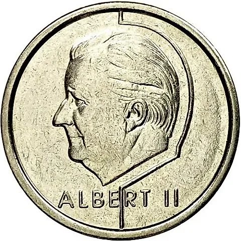 1 Franc 1997, Inscription in Dutch - "BELGIE" [Belgium] — 1
