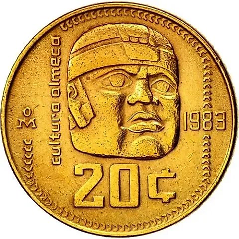 20 сентаво 1983, культура ольмеков [Мексика] — 1