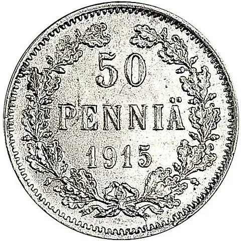 50 Pennia 1915, S — 1