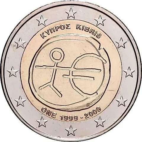 2 евро 2009, 10 лет монетарной политики ЕС (EMU) и введения евро [Кипр] — 1