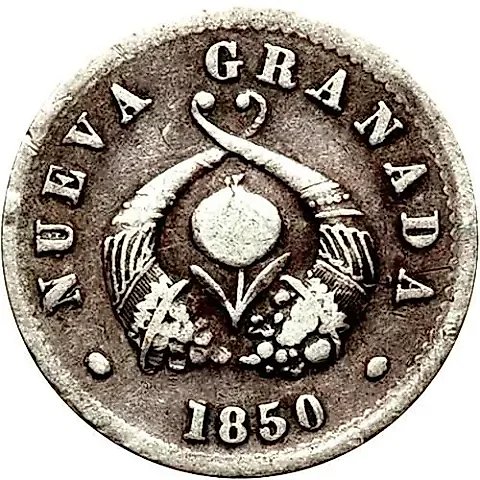 ½ реала 1850-1853 [Колумбия] — 1