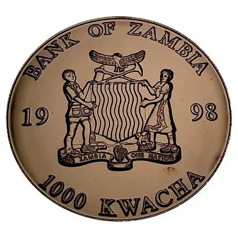 1000 квач 1998, память о Диане [Замбия] Proof — 1