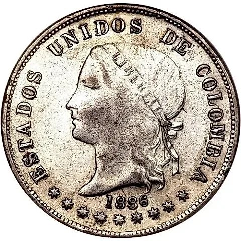50 Centavos 1885-1886 [Colombia] — 1