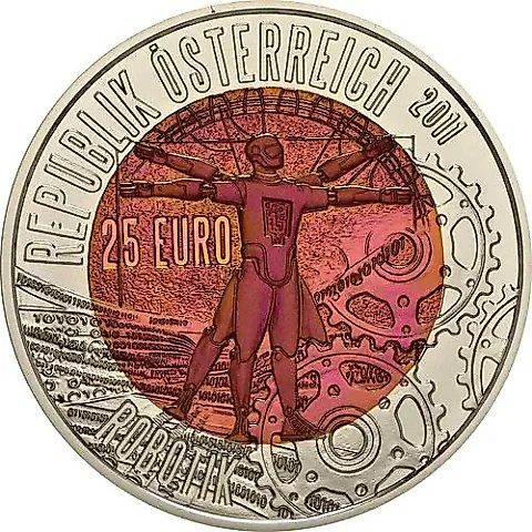 25 Euro 2011, Silver/Niobium - Robotics [Austria] — 1