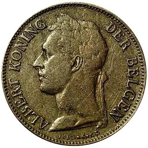 50 Centimes 1923, BELGEN [Democratic Republic of the Congo / Belgian Congo] — 1