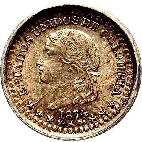 5 Centavos 1872-1874 [Colombia] — 1