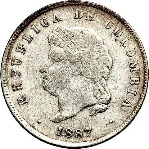 50 Centavos 1887 [Colombia] — 1