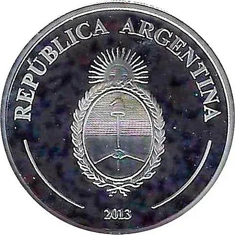 5 Pesos 2013, 2014 FIFA World Cup in Brazil [Argentina] — 1