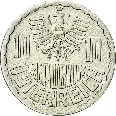 10 Groschen 1980 [Austria] — 1
