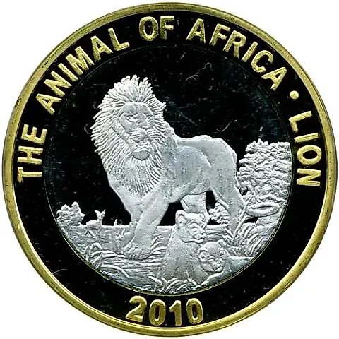 20 Won 2010, Animals of Africa - Lion [North Korea] — 2
