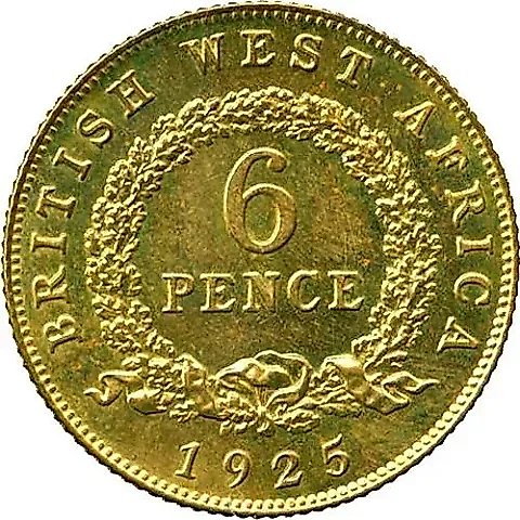 6 Pence 1925 [British West Africa] — 2