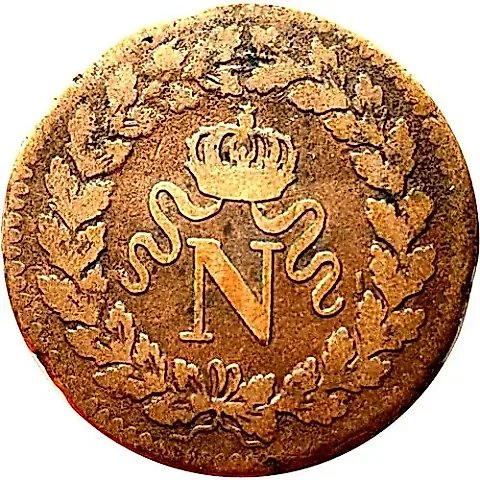 1 десим 1814-1815, N [Франция] — 1