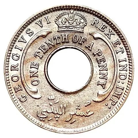 1/10 Penny 1943 [British West Africa] — 1