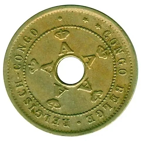5 сантимов 1928 [Демократическая Республика Конго / Бельгийское Конго] — 1