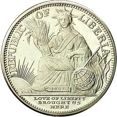 5 Dollars 1997, Chinese Zodiac - Year of the Pig [Liberia] — 1