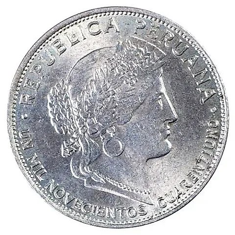 5 сентаво 1944, MIL NOVECIENTOS CUARENTA Y CUATRO [Перу] — 1