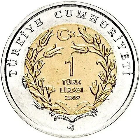 1 лира 2009, морская черепаха [Турция] — 1
