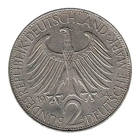 2 Marks 1964, F, Max Planck [Germany] — 1