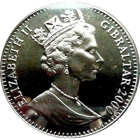 1 Crown 2000, 18th Birthday of Prince William [Gibraltar] — 1