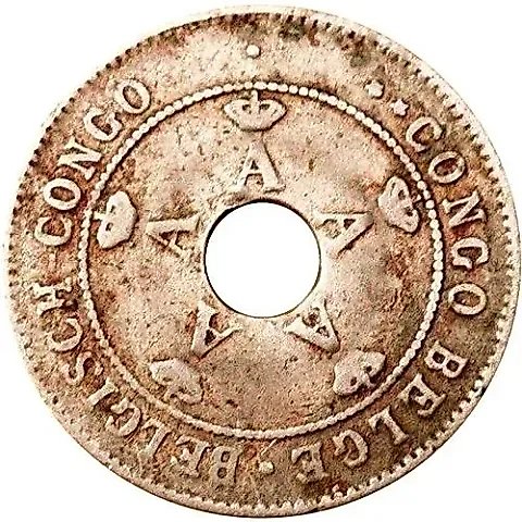 10 Centimes 1924 [Democratic Republic of the Congo / Belgian Congo] — 1
