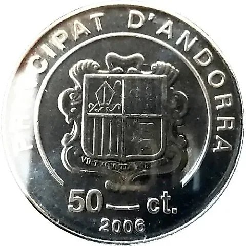 50 Centimos 2006, New Pope Benedict XVI [Andorra] — 1