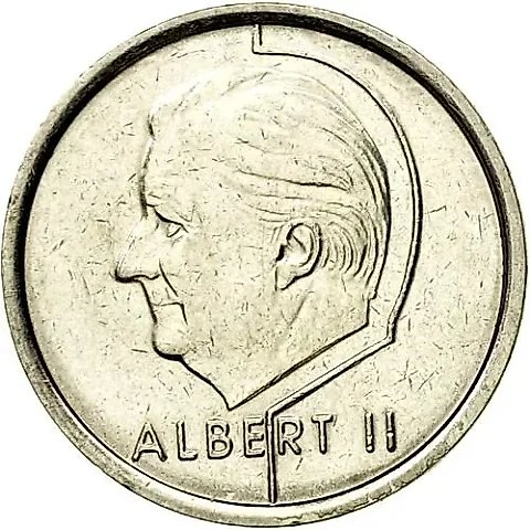 1 Franc 1996, Inscription in Dutch - "BELGIE" [Belgium] — 1