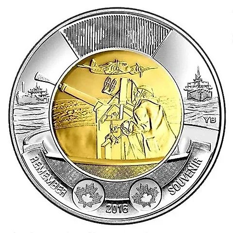 2 Dollars 2016, 75th Anniversary of the Battle of the Atlantic [Canada] — 3