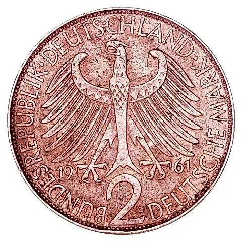 2 Marks 1961, G, Max Planck [Germany] — 1