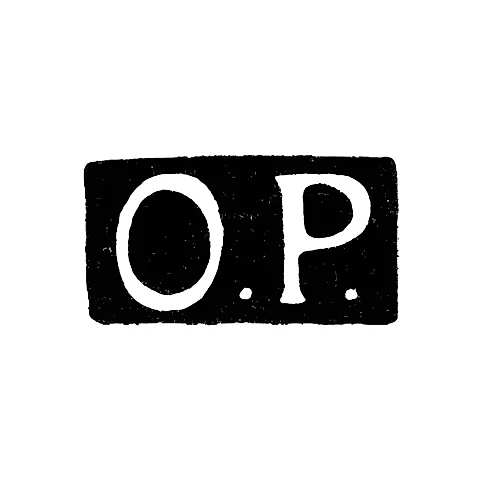 Клеймо мастера Петтелиус Отто Рейнхольд - Ленинград - инициалы "O.P."