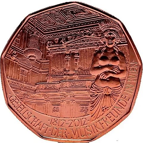 5 Euro 2012, 200 Years of the Society of Music Friends, Copper [Austria] — 1