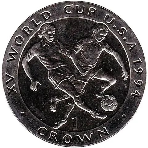 1 Crown 1994, FIFA World Cup in the USA [Isle of Man] — 1