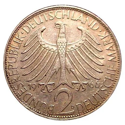 2 Marks 1966, D, Max Planck [Germany] — 1