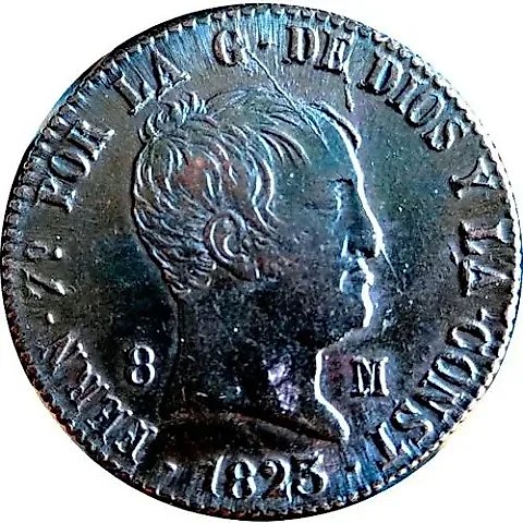 8 мараведи 1822-1823 [Испания] — 1