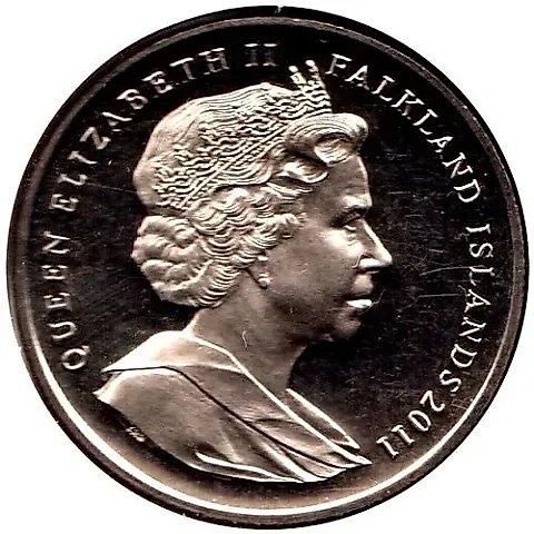 1 крона 2011, 85 лет со дня рождения Елизаветы II и 90 лет со дня рождения Принца Филиппа [Фолклендские острова] — 1