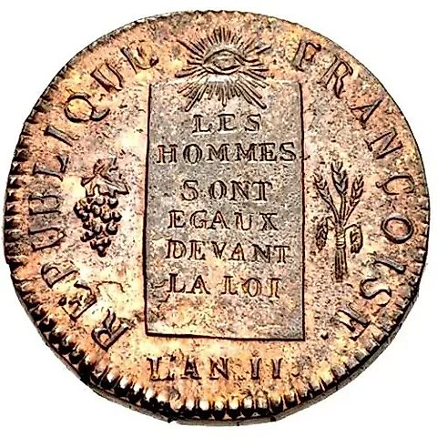 ½ Sol 1793 [France] — 1