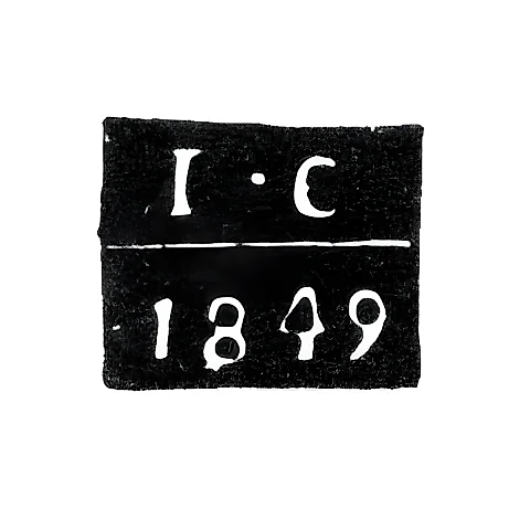 Клеймо пробирного мастера Уфы - Сергеев - инициалы "I-С" - 1849-1860 гг.