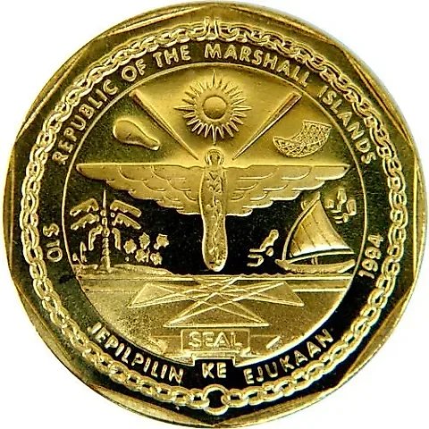 10 Dollars 1994, Heroes of the Normandy Landings [Marshall Islands] — 1