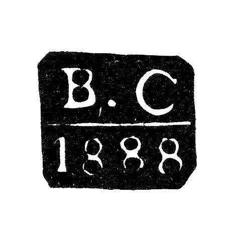 Клеймо пробирного мастера Москвы - Савинков Виктор - инициалы "В-С" - 1855-1888 гг.