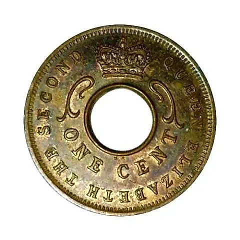 1 Cent 1957, KN, mint mark: "KN" - King's Norton Metal, Birmingham [East Africa] — 1