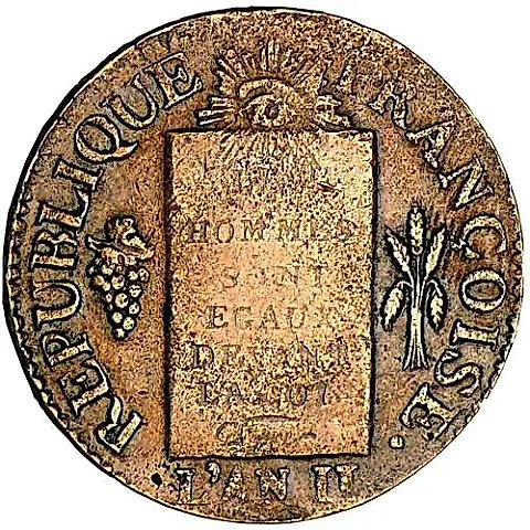 1 Sol 1793, Date: 1793 [France] — 1