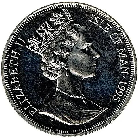 1 Crown 1995, Laszlo Biro, Ballpoint Pen [Isle of Man] — 1