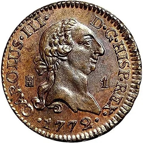 1 мараведи 1770-1775 [Испания] — 1