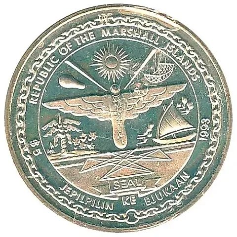 5 Dollars 1993, Heroes of the North Atlantic [Marshall Islands] — 1