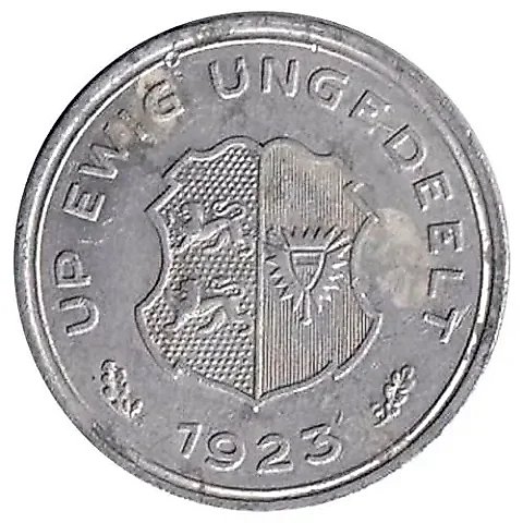 10 марок 1923, Алюминий, 3.4 г [Польша] — 1