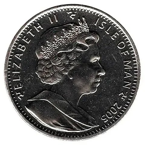 1 крона 2004, 200 лет Трафальгарскому сражению - Наполеон и Нельсон [Остров Мэн] — 1